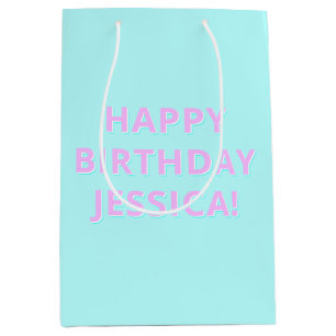 Anpassbarer Text Alles Gute zum Geburtstag für jed Mittlere Geschenktüte