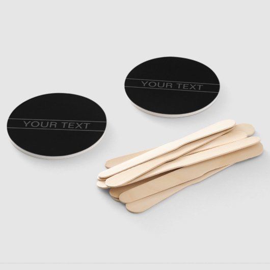 Anpassbarer Text | Bold Modern Black & Dark Gray Fächer (Non-assembled)