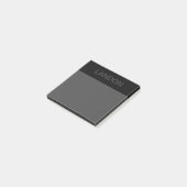 Anpassbarer Text | Bold Modern Black & Dark Gray Post-it Klebezettel (angewinkelt)