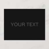 Anpassbarer Text | Bold Modern Black & Dark Gray Postkarte (Vorderseite)