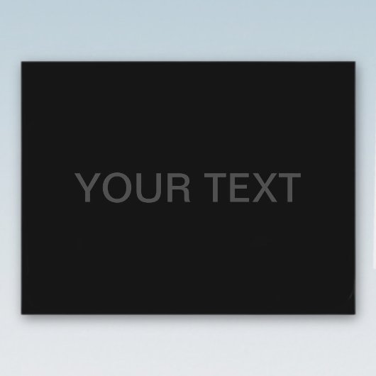 Anpassbarer Text | Bold Modern Black & Dark Gray Postkarte