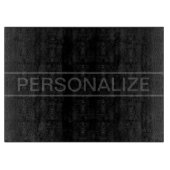 Anpassbarer Text | Bold Modern Black & Dark Gray Schneidebrett (Vorderseite)