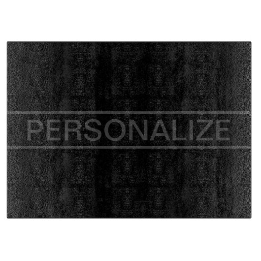 Anpassbarer Text | Bold Modern Black & Dark Gray Schneidebrett (Vorderseite)