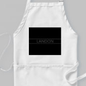 Anpassbarer Text | Bold Modern Black & Dark Gray Schürze