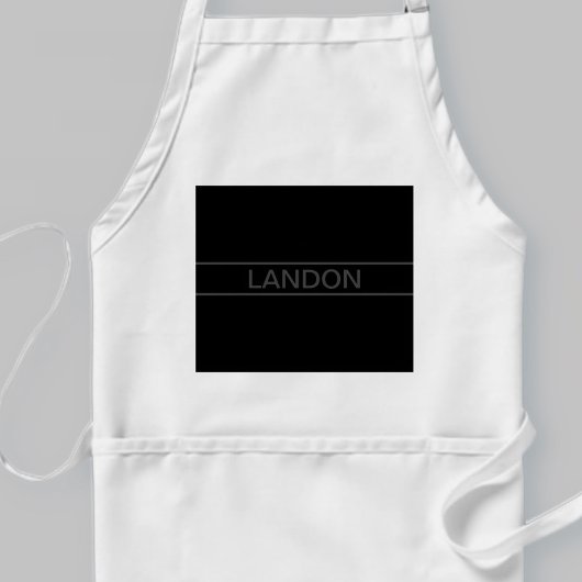 Anpassbarer Text | Bold Modern Black & Dark Gray Schürze