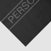 Anpassbarer Text | Bold Modern Black & Dark Gray Seidenpapier (Ausschnitt)