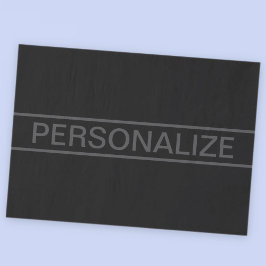 Anpassbarer Text | Bold Modern Black & Dark Gray Seidenpapier