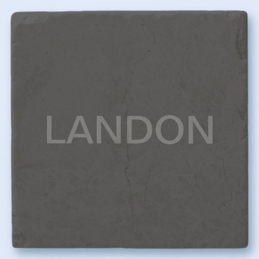 Anpassbarer Text | Bold Modern Black & Dark Gray Steinuntersetzer