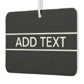 Anpassbarer Text | Bold Modern Black & White Autolufterfrischer (Links)