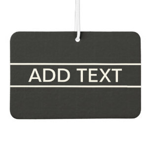 Anpassbarer Text   Bold Modern Black & White Autolufterfrischer