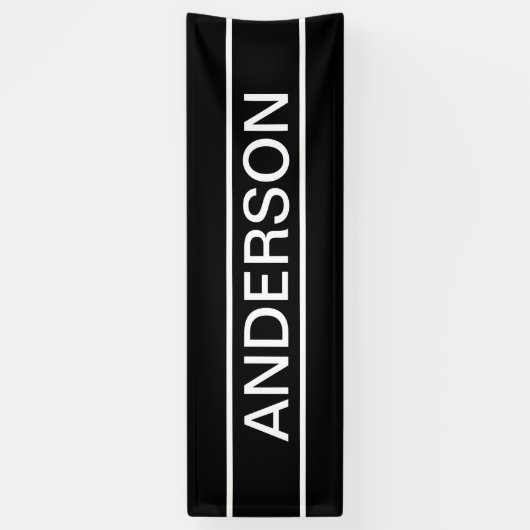 Anpassbarer Text | Bold Modern Black & White Banner (Vertikal)