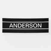 Anpassbarer Text | Bold Modern Black & White Banner (Horizontal)