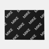 Anpassbarer Text | Bold Modern Black & White Fußmatte (Vorderseite)