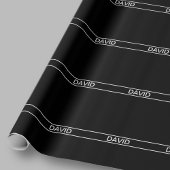 Anpassbarer Text | Bold Modern Black & White Geschenkpapier