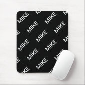 Anpassbarer Text | Bold Modern Black & White Mousepad (Mit Mouse)