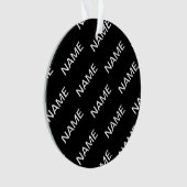 Anpassbarer Text | Bold Modern Black & White Ornament (Vorderseite)