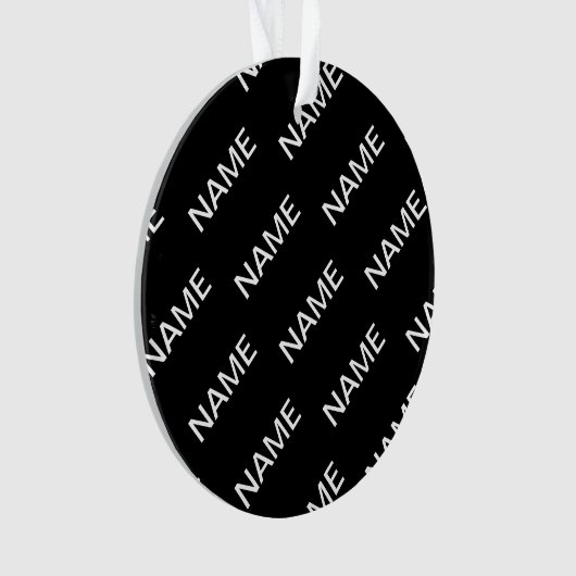 Anpassbarer Text | Bold Modern Black & White Ornament (Vorderseite)