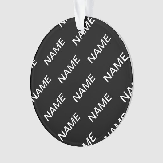 Anpassbarer Text | Bold Modern Black & White Ornament (Vorderseite)