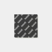 Anpassbarer Text | Bold Modern Black & White Post-it Klebezettel (Vorderseite)