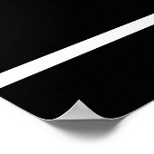Anpassbarer Text | Bold Modern Black & White Poster (Ecke)