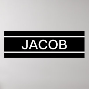 Anpassbarer Text   Bold Modern Black & White Poster