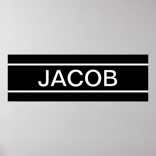 Anpassbarer Text | Bold Modern Black & White Poster (Vorne)