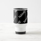 Anpassbarer Text | Bold Modern Black & White Reisebecher (Mittel)