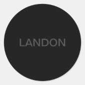 Anpassbarer Text | Bold Modern Black & White Runder Aufkleber (Vorderseite)