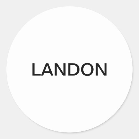 Anpassbarer Text | Bold Modern Black & White Runder Aufkleber (Vorderseite)