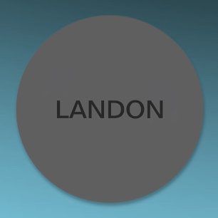 Anpassbarer Text Bold Modern Black & White Runder Aufkleber