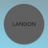 Anpassbarer Text | Bold Modern Black & White Runder Aufkleber