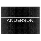 Anpassbarer Text | Bold Modern Black & White Schneidebrett (Vorderseite)