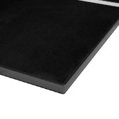 Anpassbarer Text | Bold Modern Black & White Schneidebrett (Ecke)