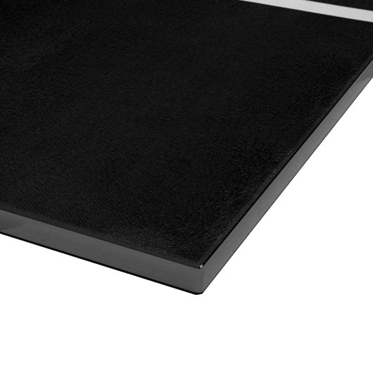 Anpassbarer Text | Bold Modern Black & White Schneidebrett (Ecke)