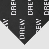 Anpassbarer Text | Bold Modern Black & White Seidenpapier (Ausschnitt)