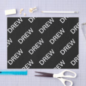 Anpassbarer Text | Bold Modern Black & White Seidenpapier (Handwerk)