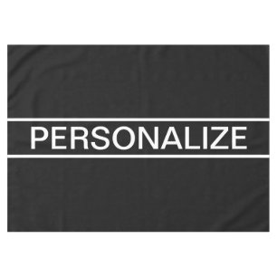 Anpassbarer Text   Bold Modern Black & White Tischdecke