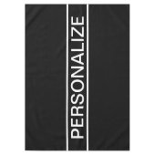 Anpassbarer Text | Bold Modern Black & White Tischdecke (Vorderseite)