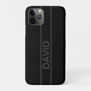 Anpassbarer Text Fett Moderne Schwarz & Dunkelgr Case-Mate iPhone Hülle