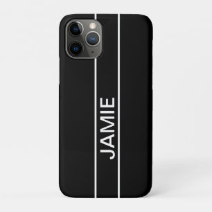 Anpassbarer Text Fett Moderne Schwarz & Weiß Case-Mate iPhone Hülle