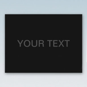 Anpassbarer Text Fett Modernes Schwarz & Dunkelg Postkarte