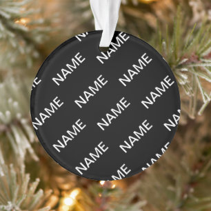 Anpassbarer Text Fette moderne Schwarz-Weiß-Opti Ornament