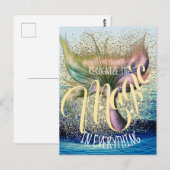 Anpassbarer Text für den Schwanz Mermaid Postkarte (Vorne/Hinten)