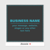 Anpassbarer Text für Unternehmen usw., bearbeitbar Aufkleber (Blatt)