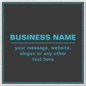 Anpassbarer Text für Unternehmen usw., bearbeitbar Aufkleber (Vorderseite)