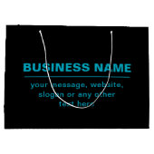 Anpassbarer Text für Unternehmen usw., bearbeitbar Große Geschenktüte (Rückseite)