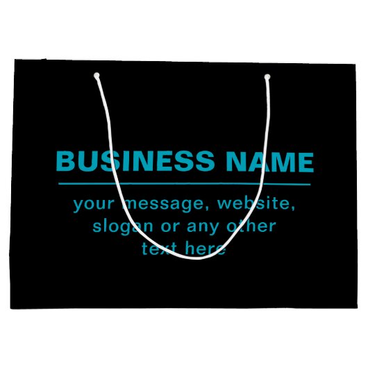 Anpassbarer Text für Unternehmen usw., bearbeitbar Große Geschenktüte (Rückseite)