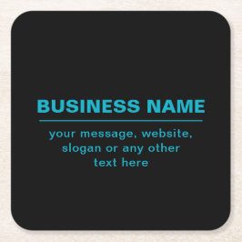 Anpassbarer Text für Unternehmen usw., bearbeitbar Rechteckiger Pappuntersetzer