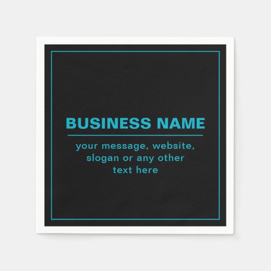 Anpassbarer Text für Unternehmen usw., bearbeitbar Serviette (Vorderseite)