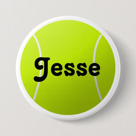 Anpassbarer Text-Tennis-Ball für Spieler und Fans Button (Vorderseite)